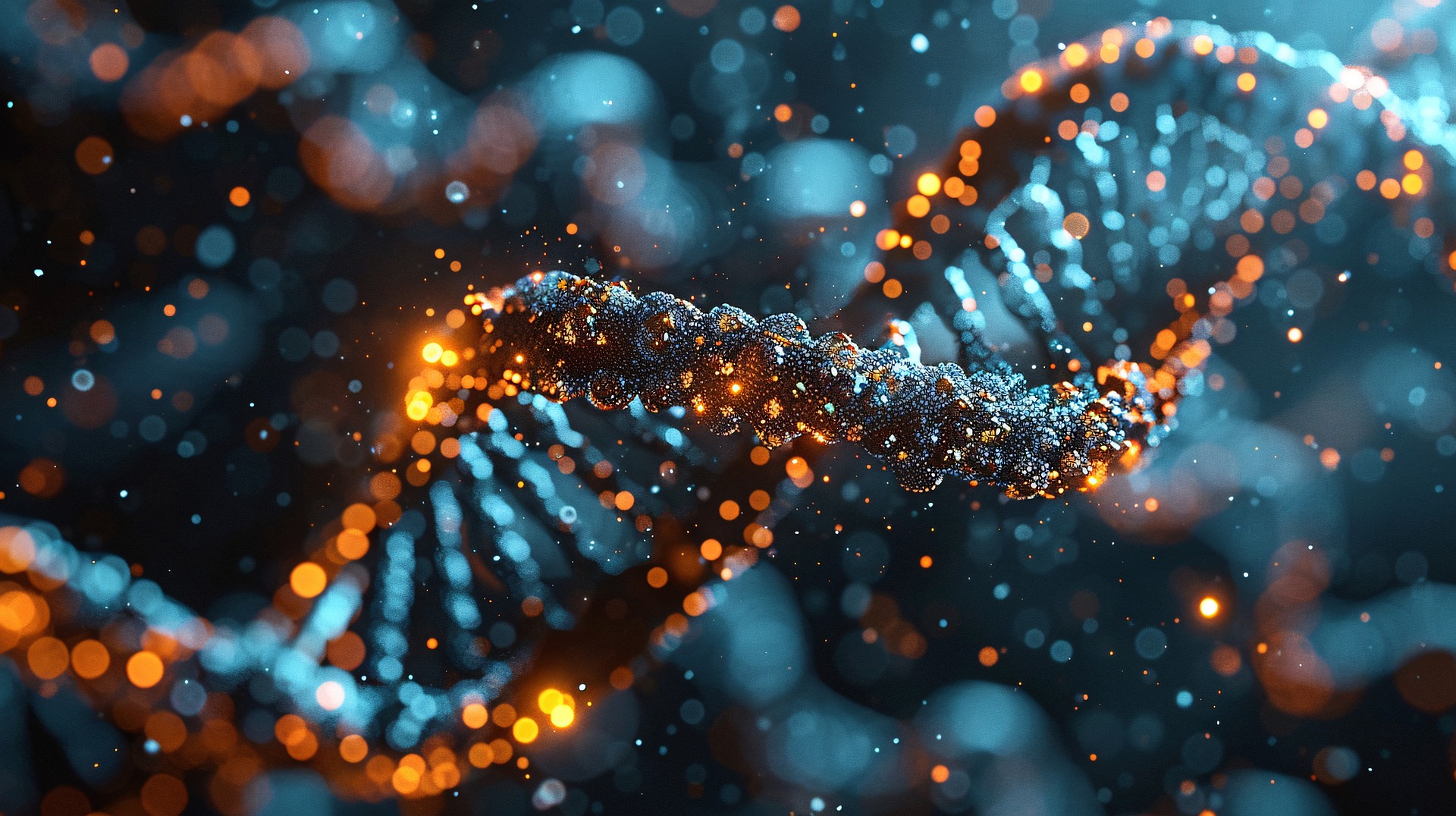 Double helix structure of DNA.